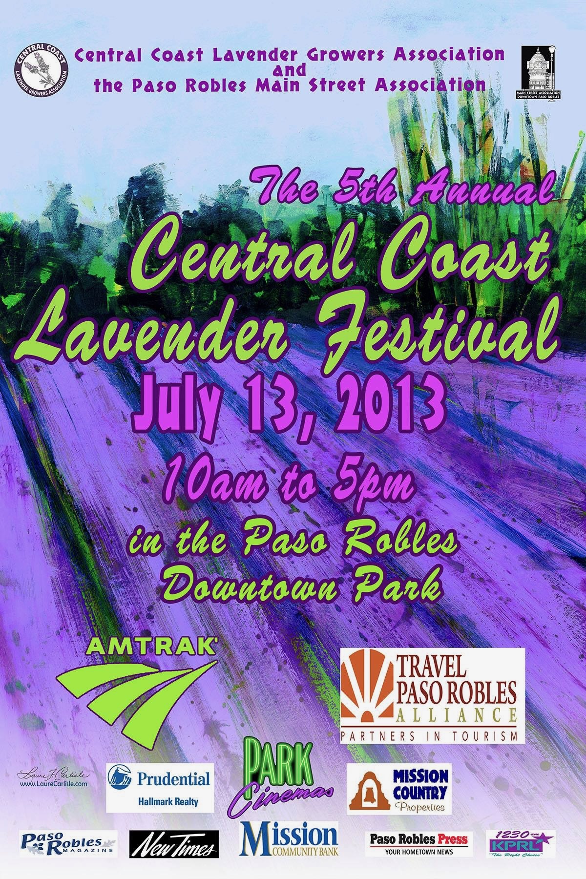 2013 Central Coast Lavender Festival watercolor poster