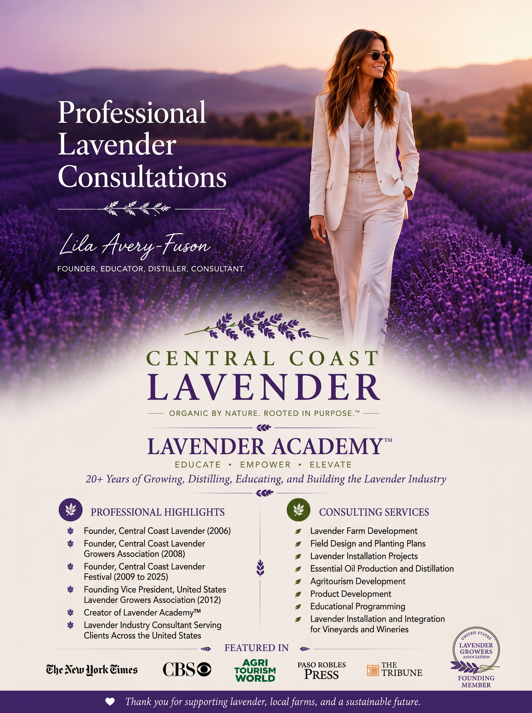 Lila Avery-Fuson’s professional lavender consultation overview